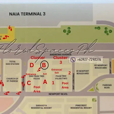 One Palm Tree Villas Condominium - Studio 9Th Fl With Balcony - Across Terminal 3 Airport
